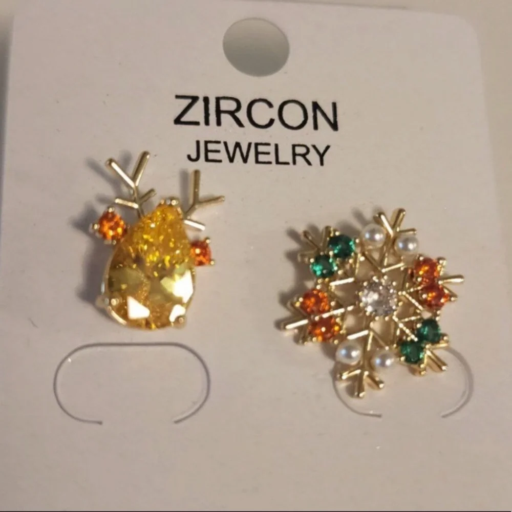 ❄️Snowflake and Reindeer Earrings